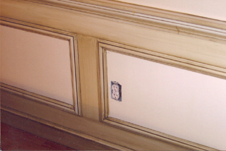 Faux Painted trim close-up