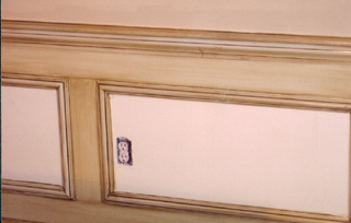 Faux Painted trim close-up