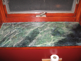 Faux Painted marble windowsill